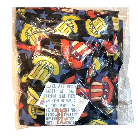 LuLaRoe Uncle Sam's Hat/4th of July Mommy & Me Leggings - Tall & Curvy and S/M - Picture 2 of 4